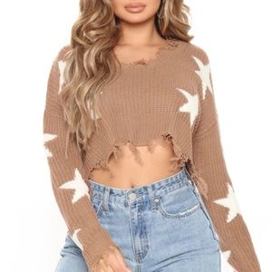 NWT! Fashion Nova cropped sweater
